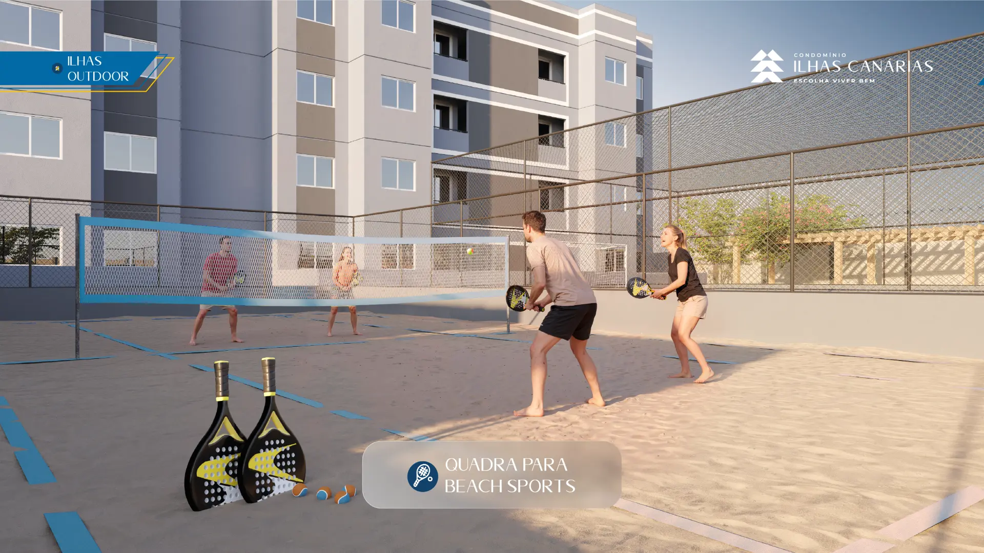 Quadra para beach sports